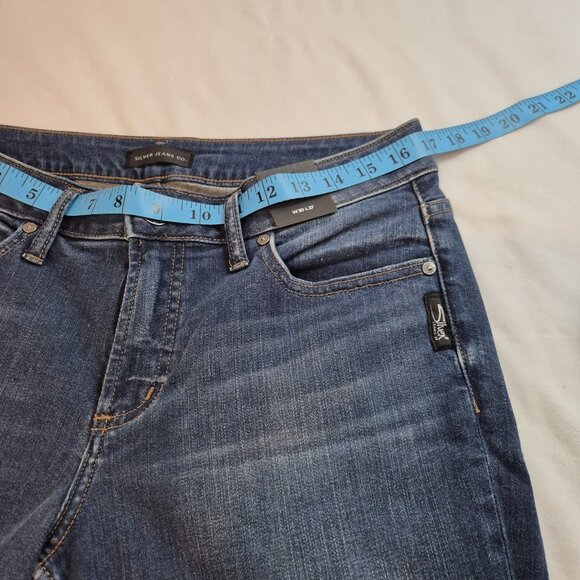 Silver Jeans Womens Size 30 Blue Stretch Denim Suki Curvy Fit Skinny 27 L (62) - Picture 5 of 12